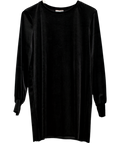 ZARA Black Long Sleeved Velvet Mini Dress UK M