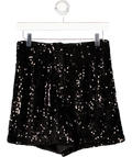 ZARA Black Sequin Shorts UK 8