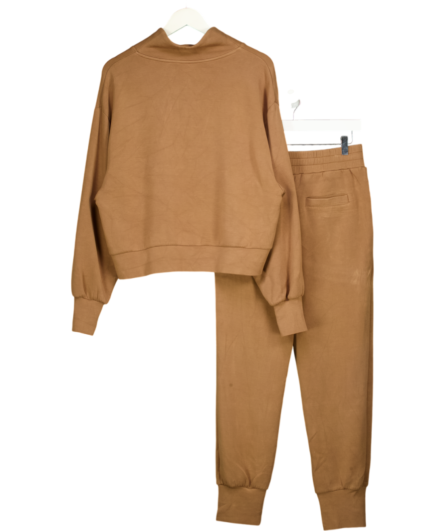 VARLEY 2-piece Brown Doublesoft Davidson Sweatshirt (uk L) And Slim Cuff Pants 27.5 UK M/L