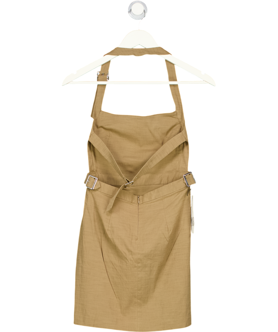 ZARA Brown Buckle Detail Backless Mini Dress UK S – Reliked