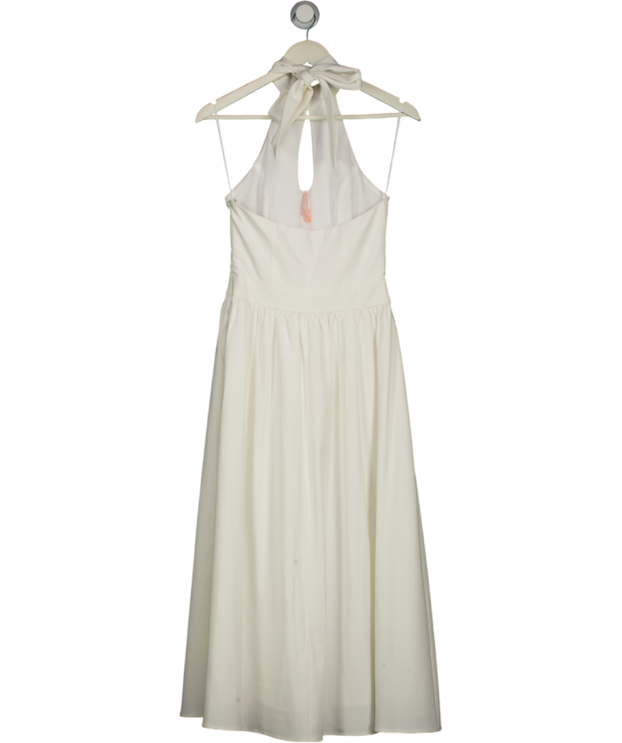 ALB Anne Louise White Halter Maxi Dress UK XS