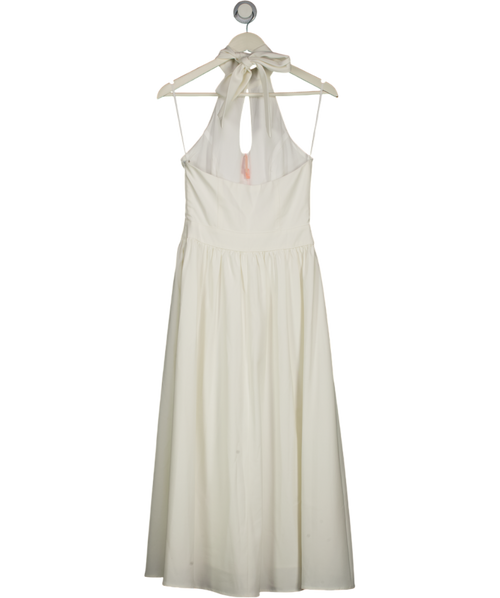 ALB Anne Louise White Halter Maxi Dress UK XS