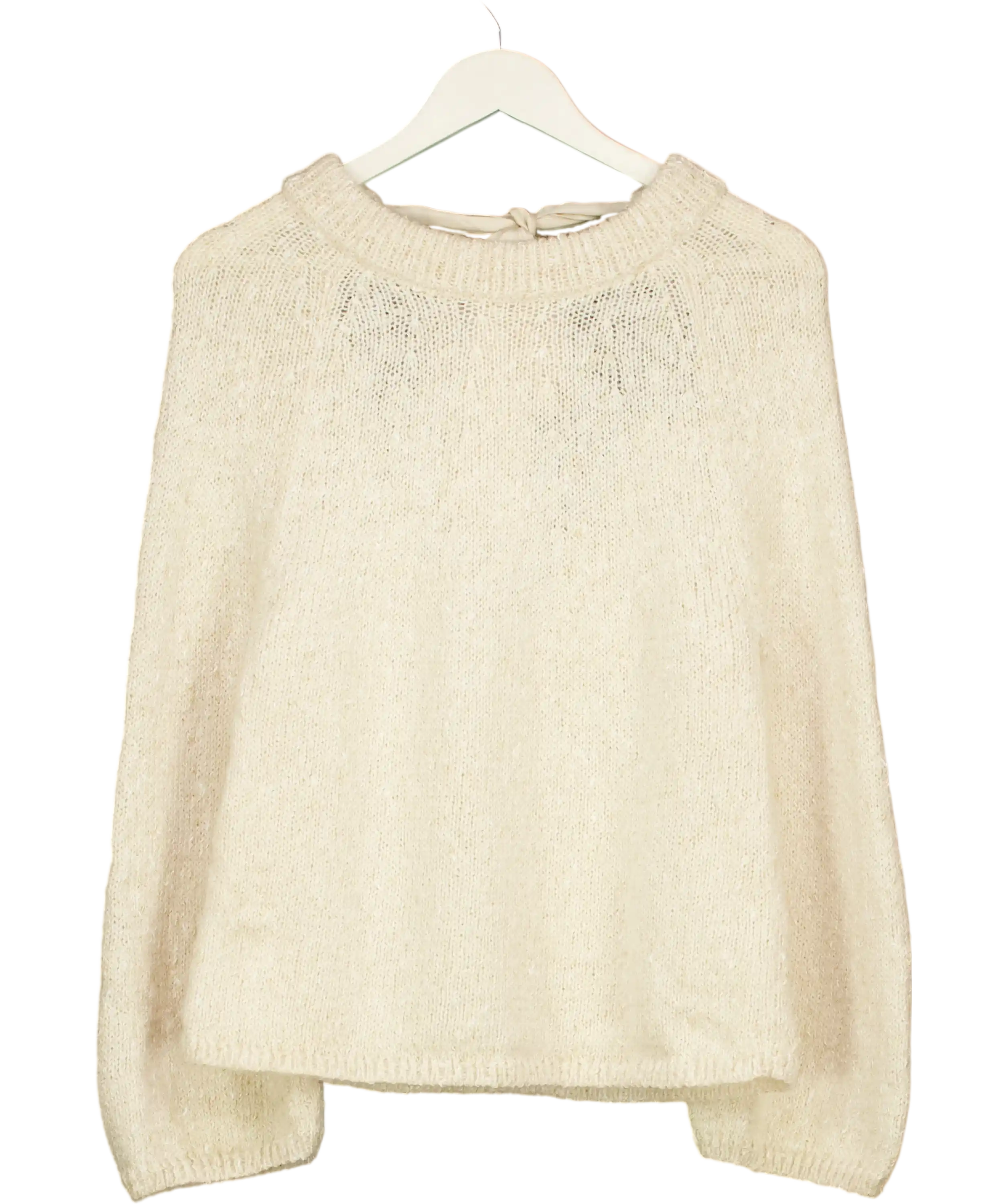 ARKET Cream Bow-detail Jumper UK S