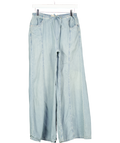FREE PEOPLE Blue We The Free Wide Leg Drawstring Denim Trouser UK XS