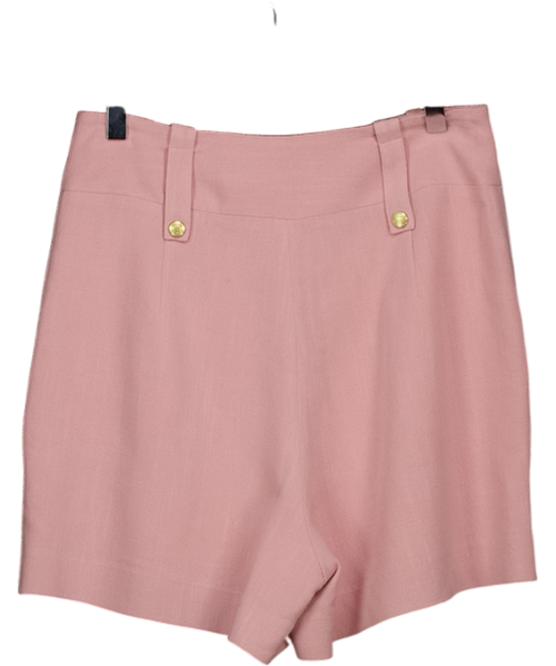 Holland Cooper Pink Linen Blend Tailored Shorts UK 10