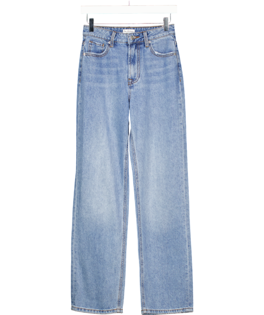 Miss Selfridge Blue Heart Pocket Flare Jean In Mid Wash UK 6