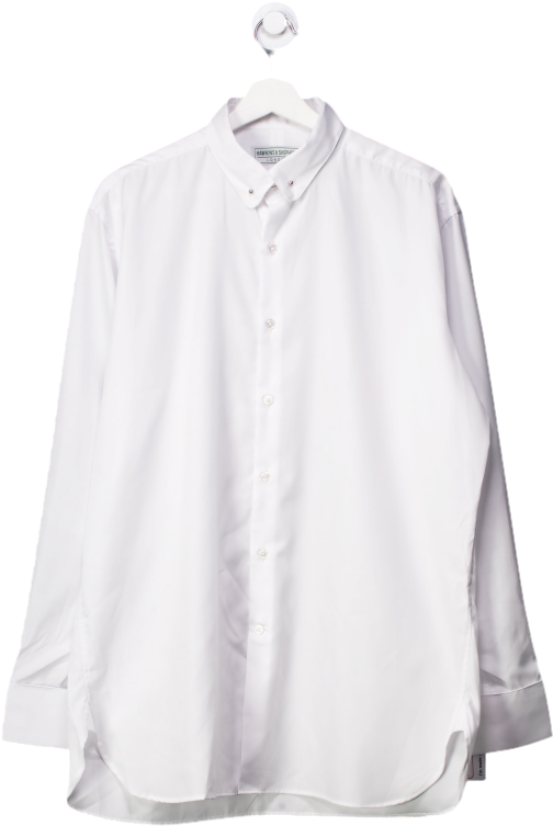 Hawkins & Shepherd White Button Up Formal Shirt 16.5" Collar UK L/XL