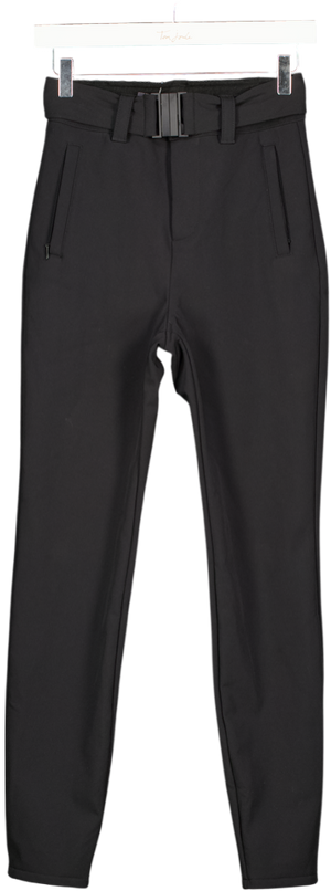 OYSHO Black Water Resistant Belted Ski Trousers UK XS