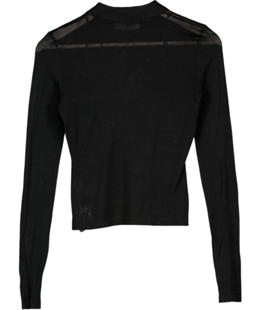 LIONESS Black Banks Long Sleeve Top UK XS