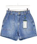 HOLLAND COOPER Mid Blue Utility Denim Shorts UK 10