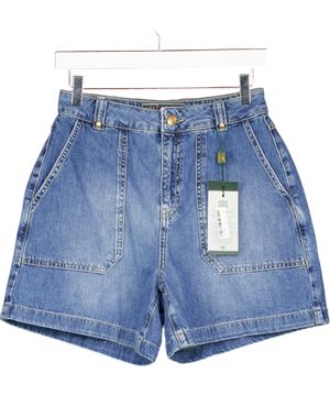 HOLLAND COOPER Mid Blue Utility Denim Shorts UK 10