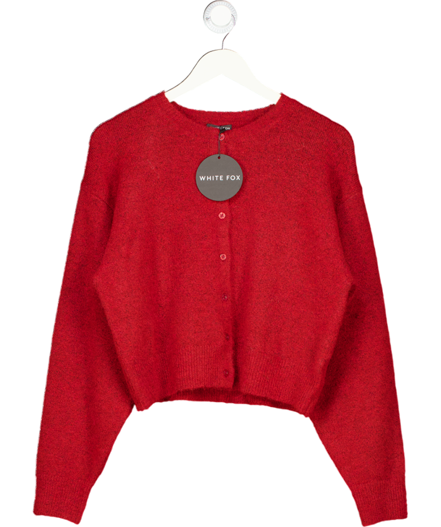 White Fox Red Warm Whispers Knit Cardigan UK S/M