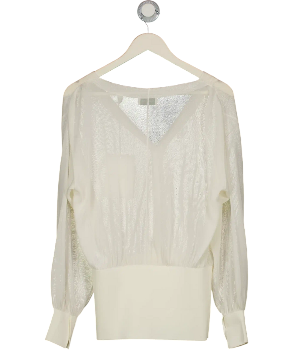 HOUSE OF DAGMAR Cream Sheer Knit Cardigan UK M