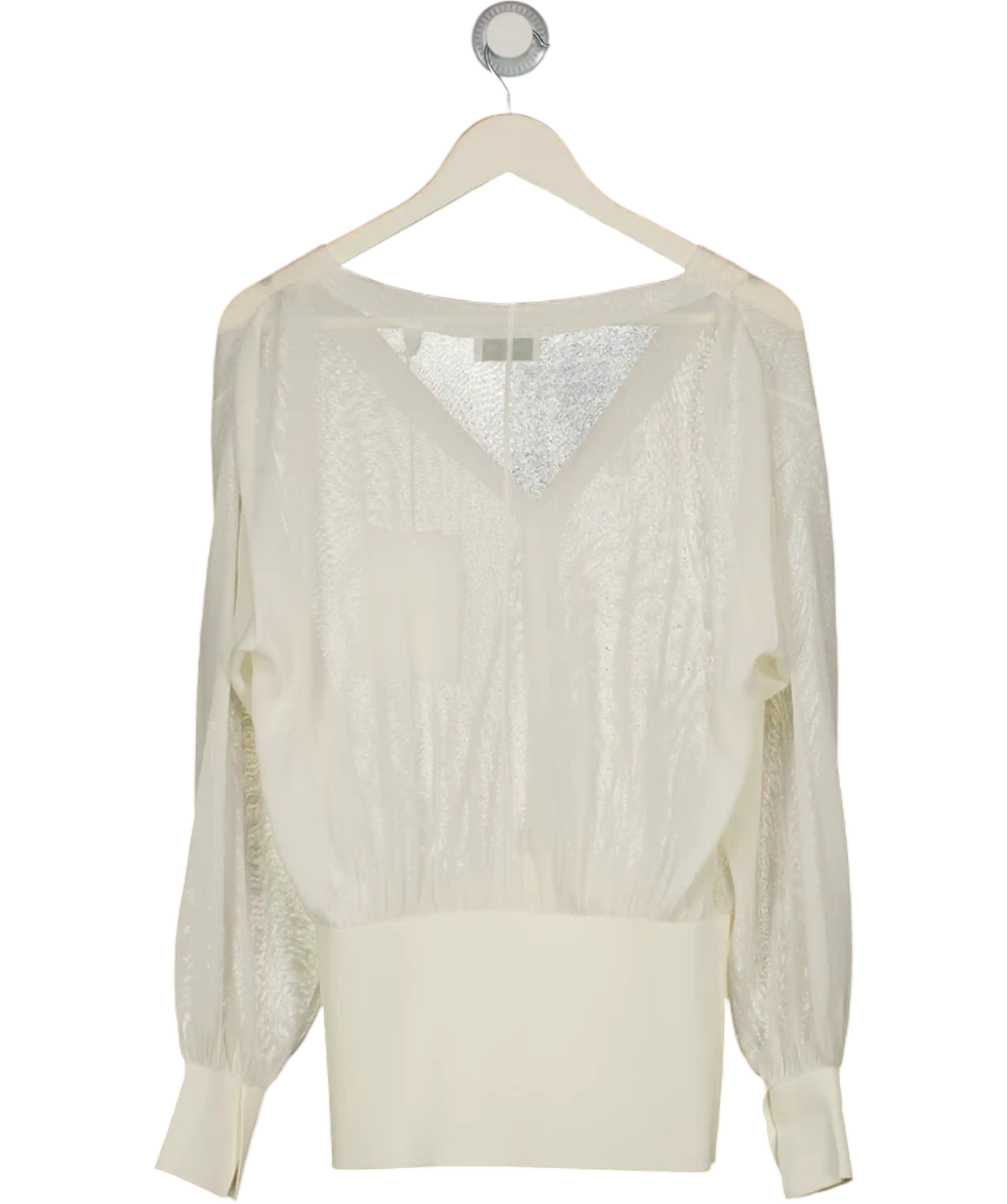 HOUSE OF DAGMAR Cream Sheer Knit Cardigan UK M