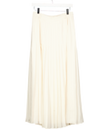 ME + EM Cream Slit Pleated Maxi Skirt Fluid Crepe UK 10