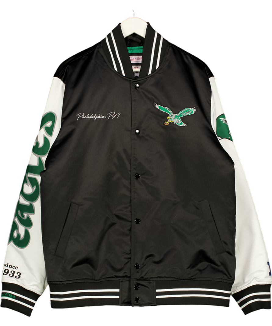 MITCHELL & NESS Black Philadelphia Eagles Varsity Jacket UK XL