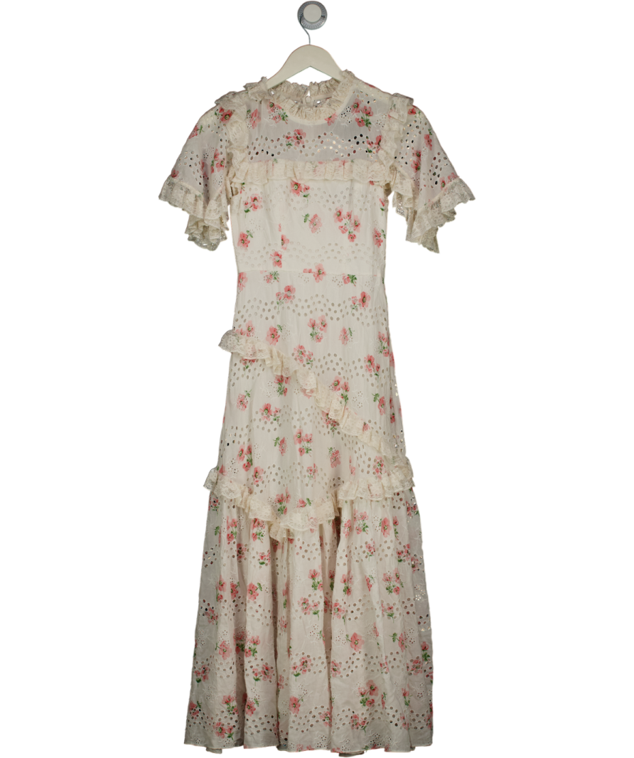 Needle & Thread Cream Desert Rose Cotton-lace Ballerina Dress UK 4