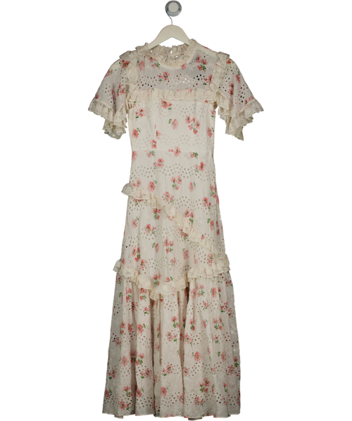 Needle & Thread Cream Desert Rose Cotton-lace Ballerina Dress UK 4