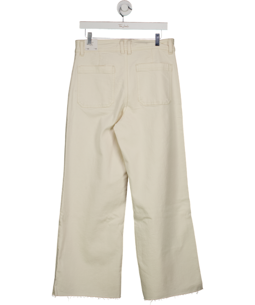 MANGO Cream Catherin Culotte High-rise Jeans UK 14