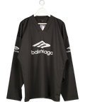 Balenciaga Black 3b Sports Icon Oversized Top UK S