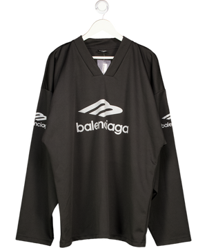 Balenciaga Black 3b Sports Icon Oversized Top UK S