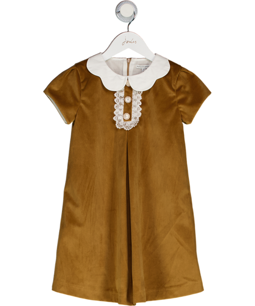 BEATRICE & GEORGE Brown Velvet Occasion Dress 7 Years