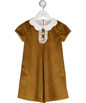 BEATRICE & GEORGE Brown Velvet Embellished Button Occasion Dress 6 Years