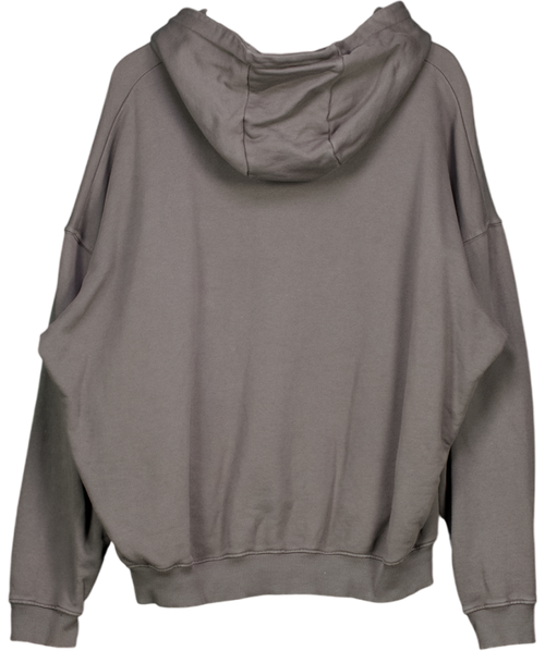 ADANOLA Grey Oversize Logo Hoodie UK M
