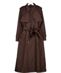 Karen Millen Chocolate Brown Classic Trench Coat UK 12