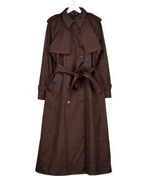 Karen Millen Chocolate Brown Classic Trench Coat UK 12