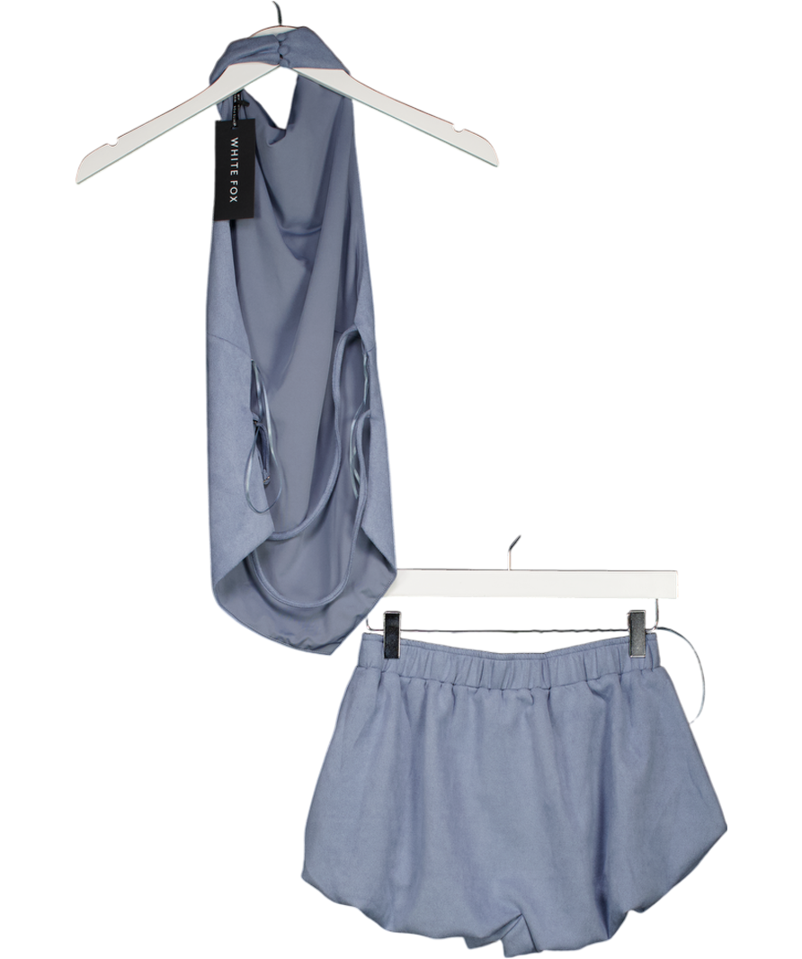 White Fox Club 14 Allie Boxy Zip Front Hoodie Black UK M/L