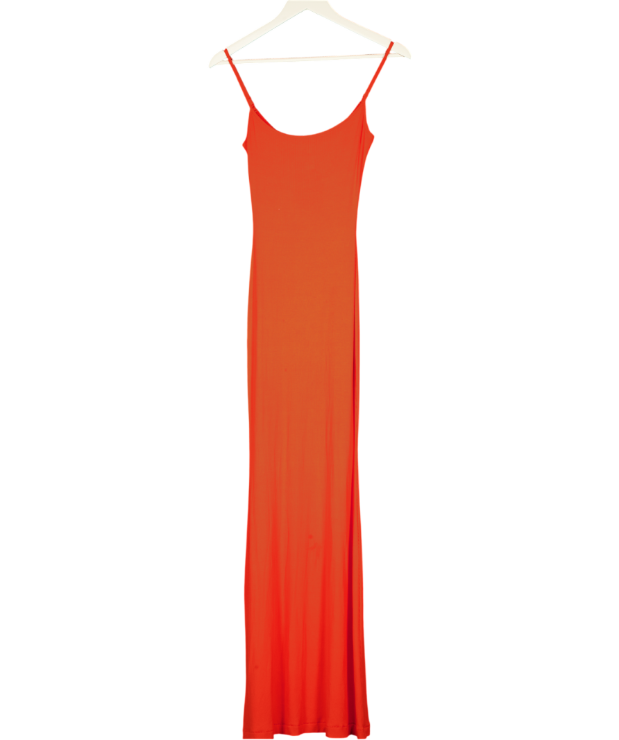 SKIMS Orange  / Red Soft Lounge Long Slip Dress UK M