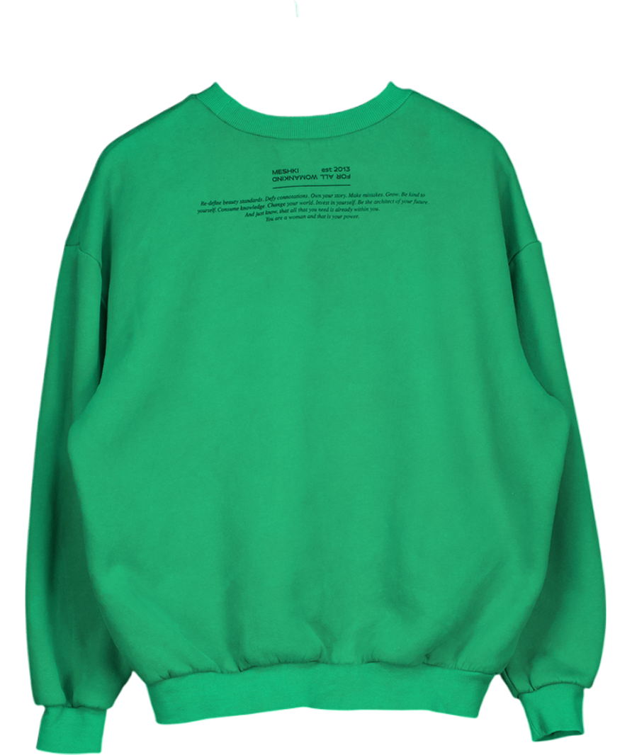 Meshki Green Oversize Sweatshirt UK S