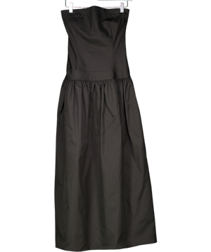 Medium Well Black Day-to-night Nylon Strapless Dress UK S