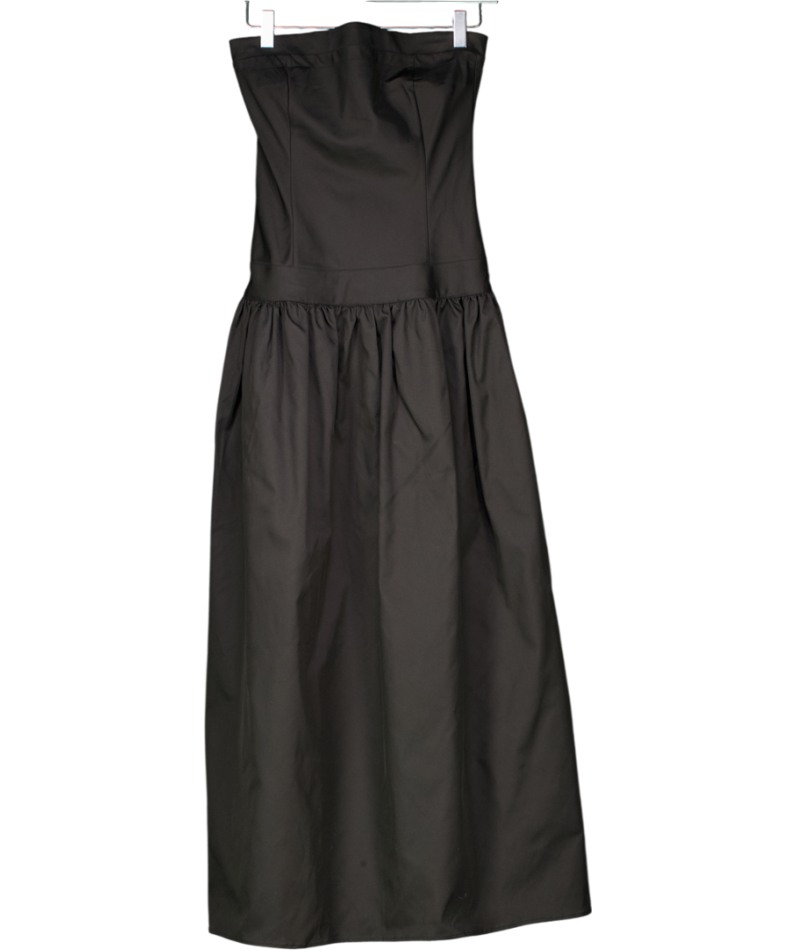 Medium Well Black Day-to-night Nylon Strapless Dress UK S