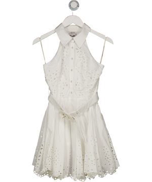 Hemant & Nandita White Floral halter shirt Dress UK S