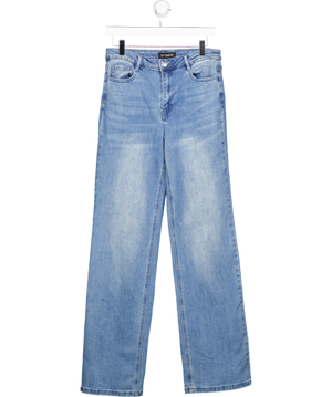 SOSANDAR Blue Wide Leg Jeans - Long Length UK 10