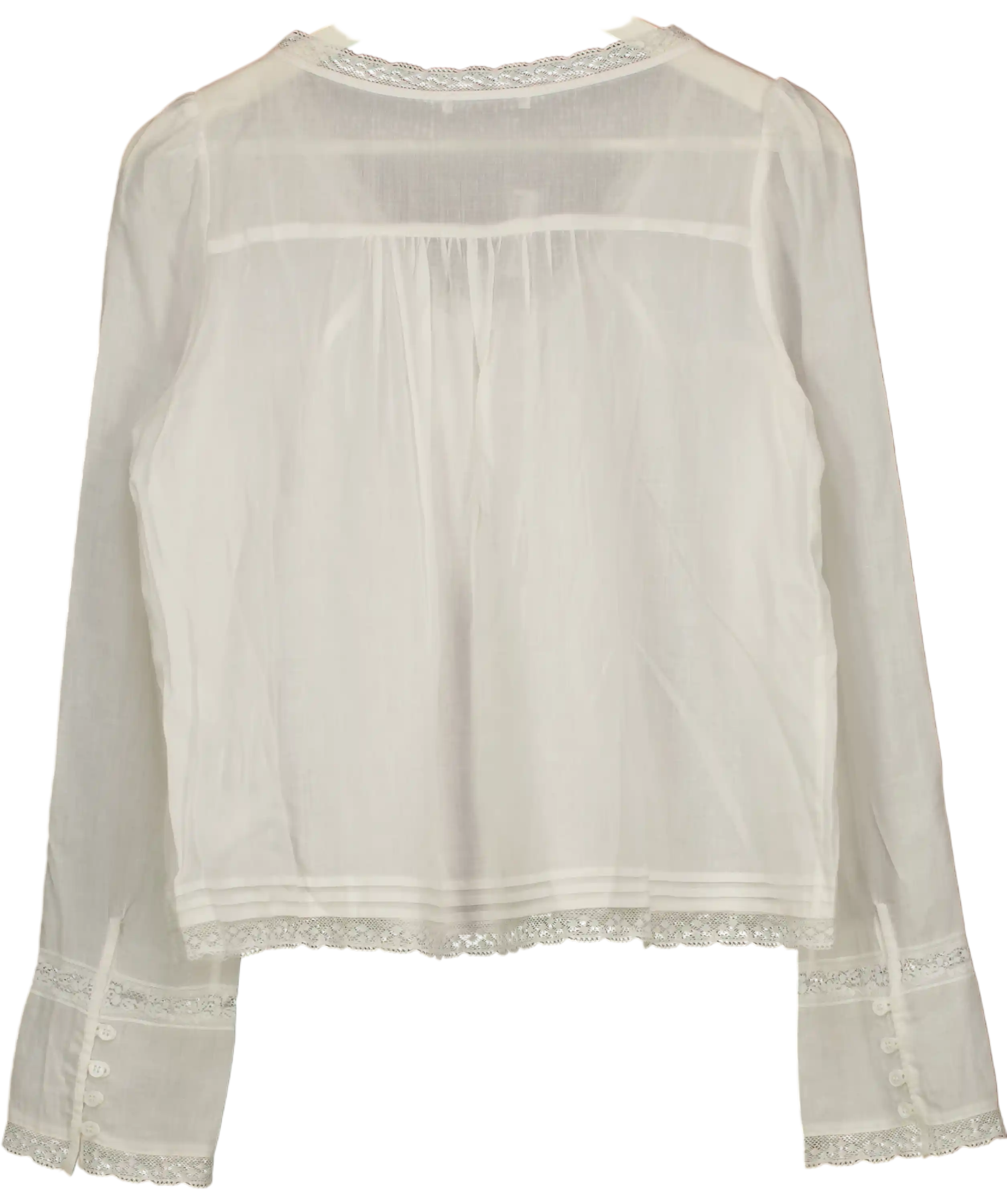 Rure White Long Sleeve Top UK S