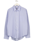 COLLUSION Blue & White Striped Oversize Shirt UK M