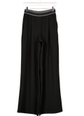REISS Abigail Wide Leg Elasticated Trousers In Black UK 6