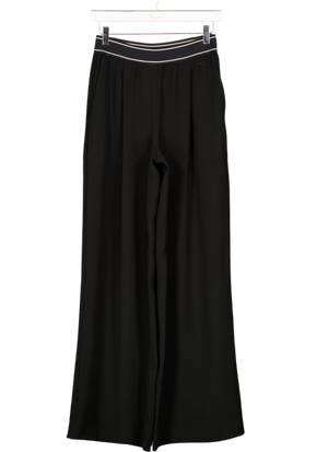 REISS Abigail Wide Leg Elasticated Trousers In Black UK 6