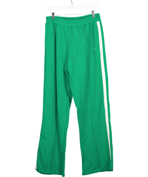 4th & Reckless Green Fergie 100% Cotton Wide Leg Branded Joggers UK M