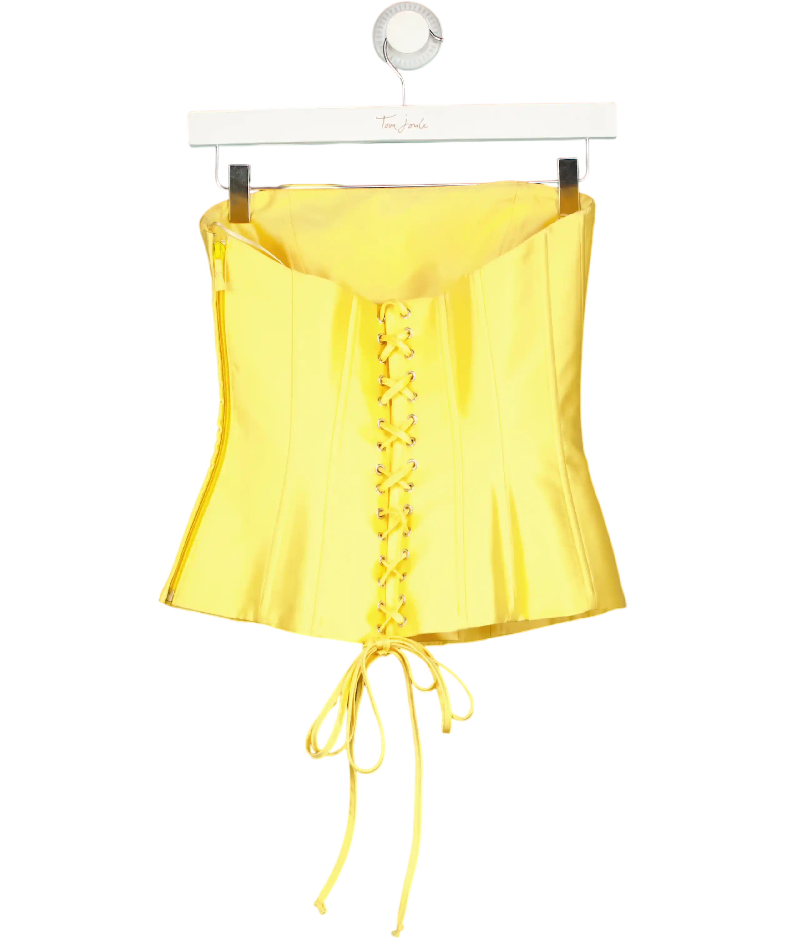 ROSAMOSARIO Yellow Barbie Taffeta Corset UK XS