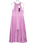 HALSTON Purple Lilac Pleared Crepe Mini/midi Dress UK 14