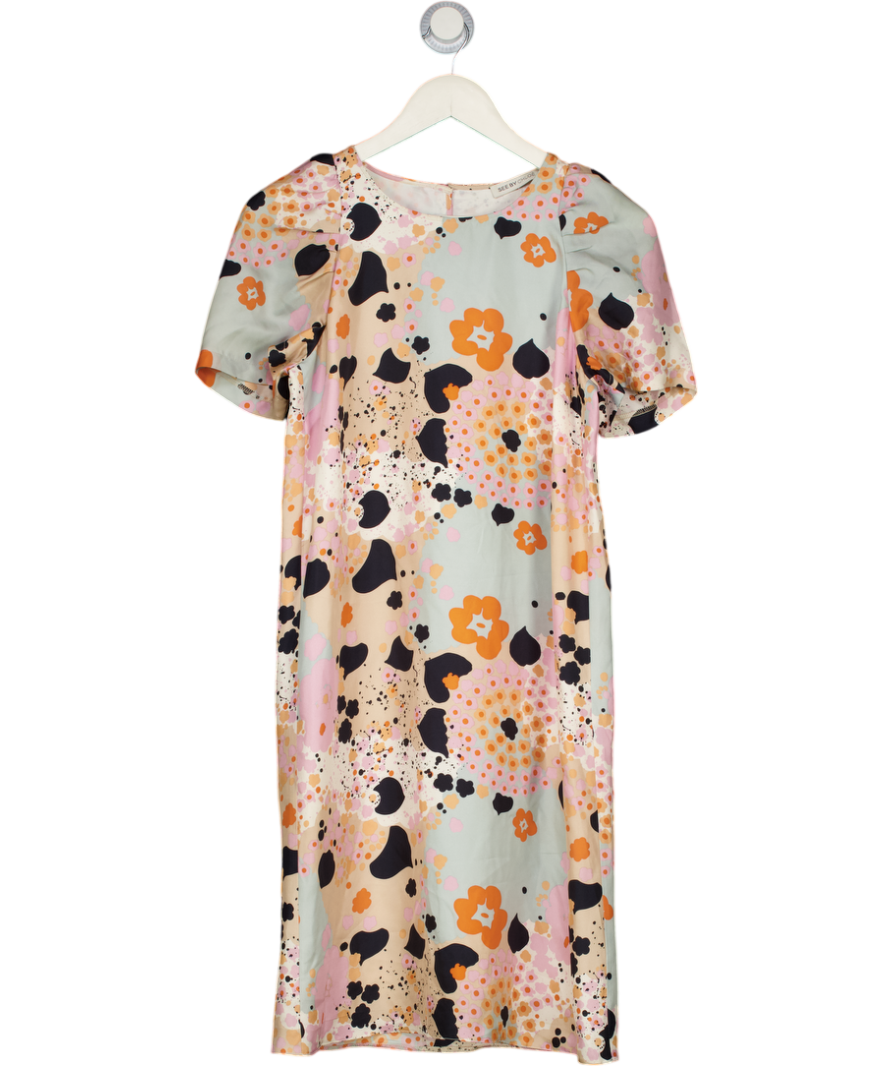 SEE BY CHLOE Multicoloured Silk Graphic Print Mini Dress UK 8