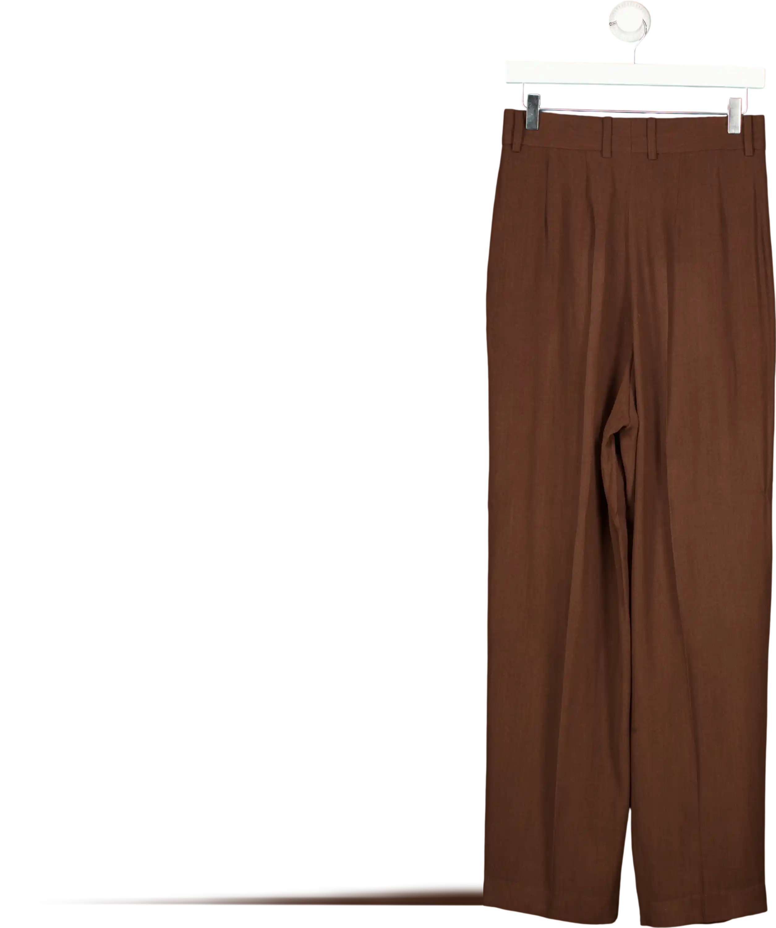 PETRA PETROV Brown The Founder Pleated Wool-blend Twill Wide-leg Pants Fr38 UK 10
