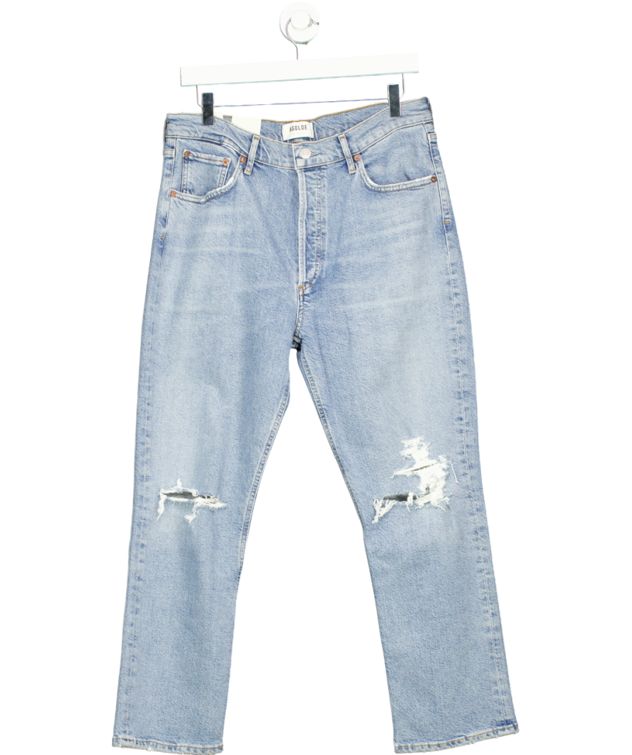 AGOLDE Blue Riley High-rise Straight Crop Jeans W31