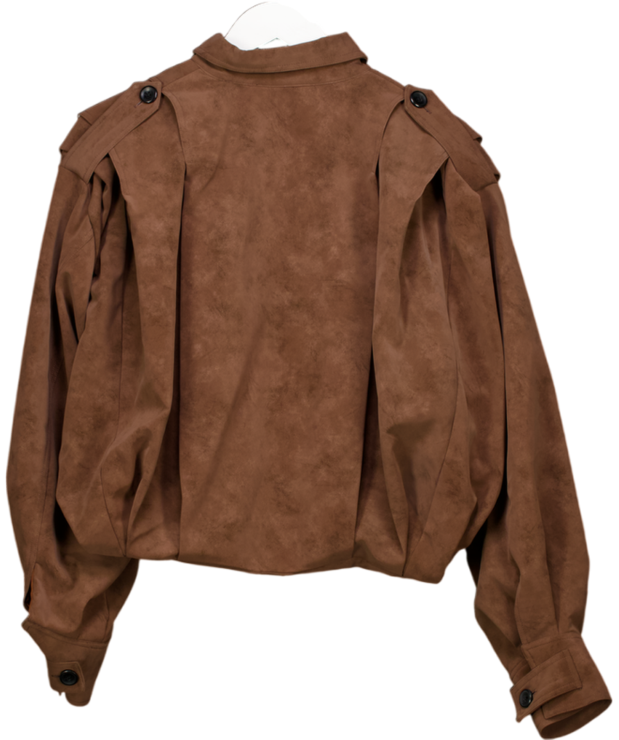 Vita Grace Brown Amelia Faux Suede Jacket UK S/M