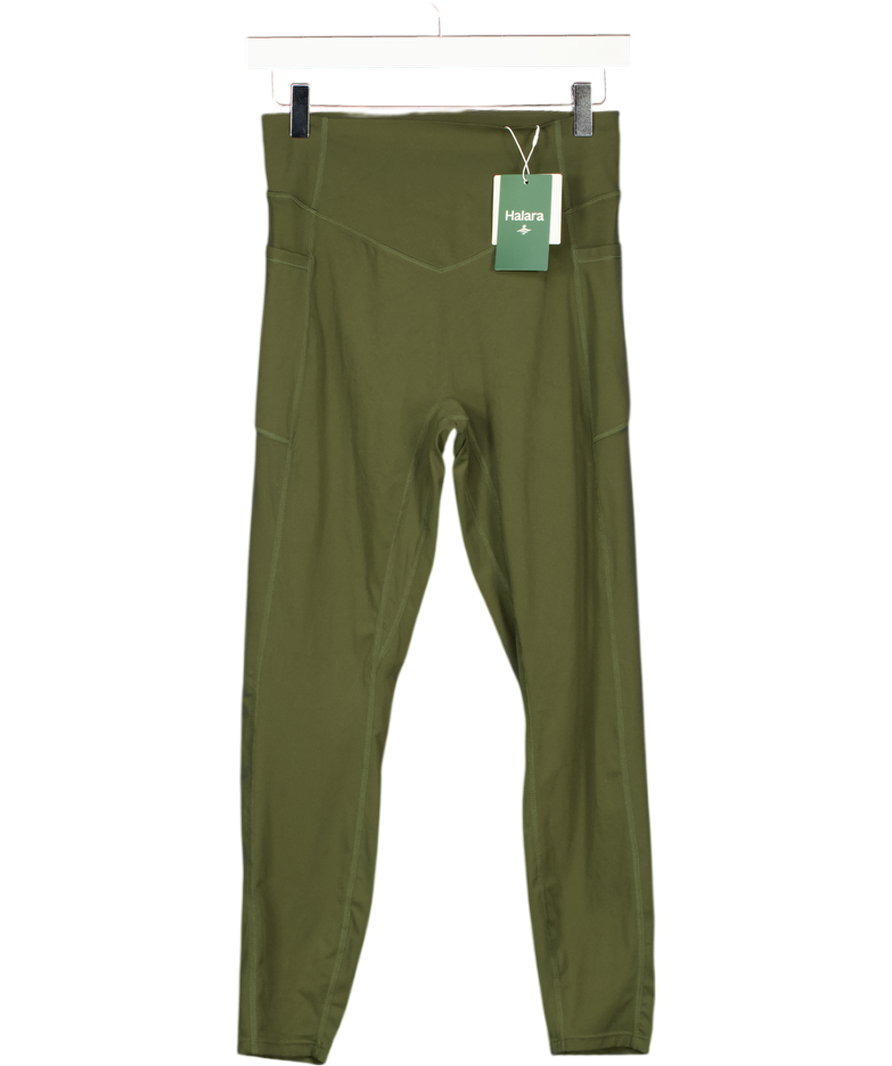 HALARA Green Ultrasculpt High Waisted Scrunch Butt Lifting Tummy Control Pocket Shaping Training Legging UK M