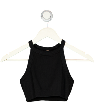 COMMANDO Black Rib Racer Back Crop Top UK S/M